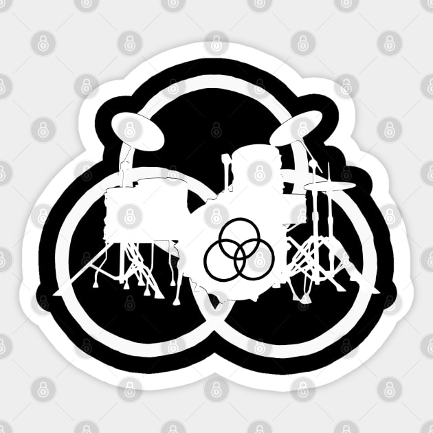 Drums Bonzo Moby Drummer Drumset Drumkit Symbol Gifts For Drummers Sticker by blueversion